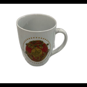 Godiva Chocolatier Red Gold Crest  Graphic Ceramic Mug. LNWOT